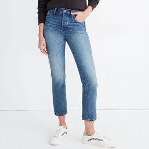 Madewell Rigid Stovepipe Jeans Portsmouth Wash Women's Size 31 AJ206 Button Fly